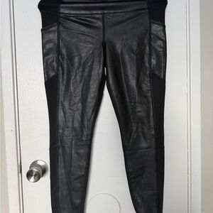 Athleta Black Faux Leather Pants
